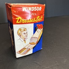 Vintage 1950's Windsor 6 Pc. Groomer Dresses Set.  Complete! Black Case