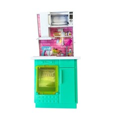 Barbie Kitchen Playset with Oven Microwave Blue for Ages 4-7