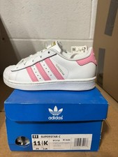  1055-BY3718 Adidas Originals Kids Pre School Superstar White Pink NEW 
