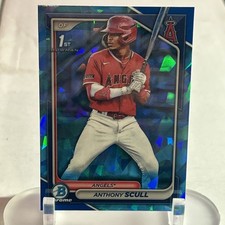 2024 1st Bowman Chrome Sapphire Anthony Scull #BCP-107 Los Angeles Angels