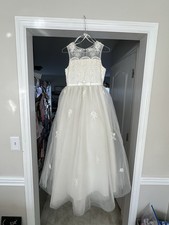 formal white gown First Communion or flower girl dress