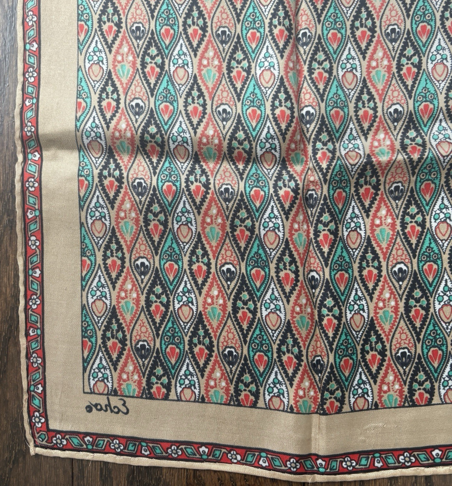 Echo Square Scarf Repeat Geometric Teardrop Patte… - image 12