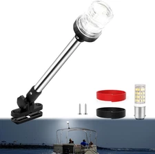 18 Inch Stern Light Bimini Top Anchor Light, LED Pontoon Navigation Lights Water