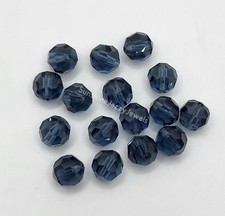 Swarovski Crystal Montana Faceted Round 5000 Beads; 4mm, 6mm, 8mm, 10mm