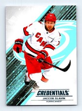 #74 2024-25 Upper Deck Credentials ` Jaccob Slavin Carolina Hurricanes