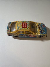 Vintage 90s Pioneer BMW 3 Series Turbo 1:64 Diecast Yellow Mini Car