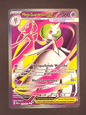 Mega-Guardevoir ex FA 159/132 NM DE Mega Entwicklung Full Art Pokémon Karte