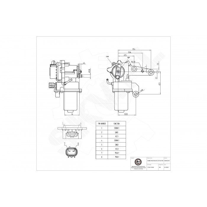 Actuateur de turbo wastegate 1720151021 haute précision pour Land Cruiser 200