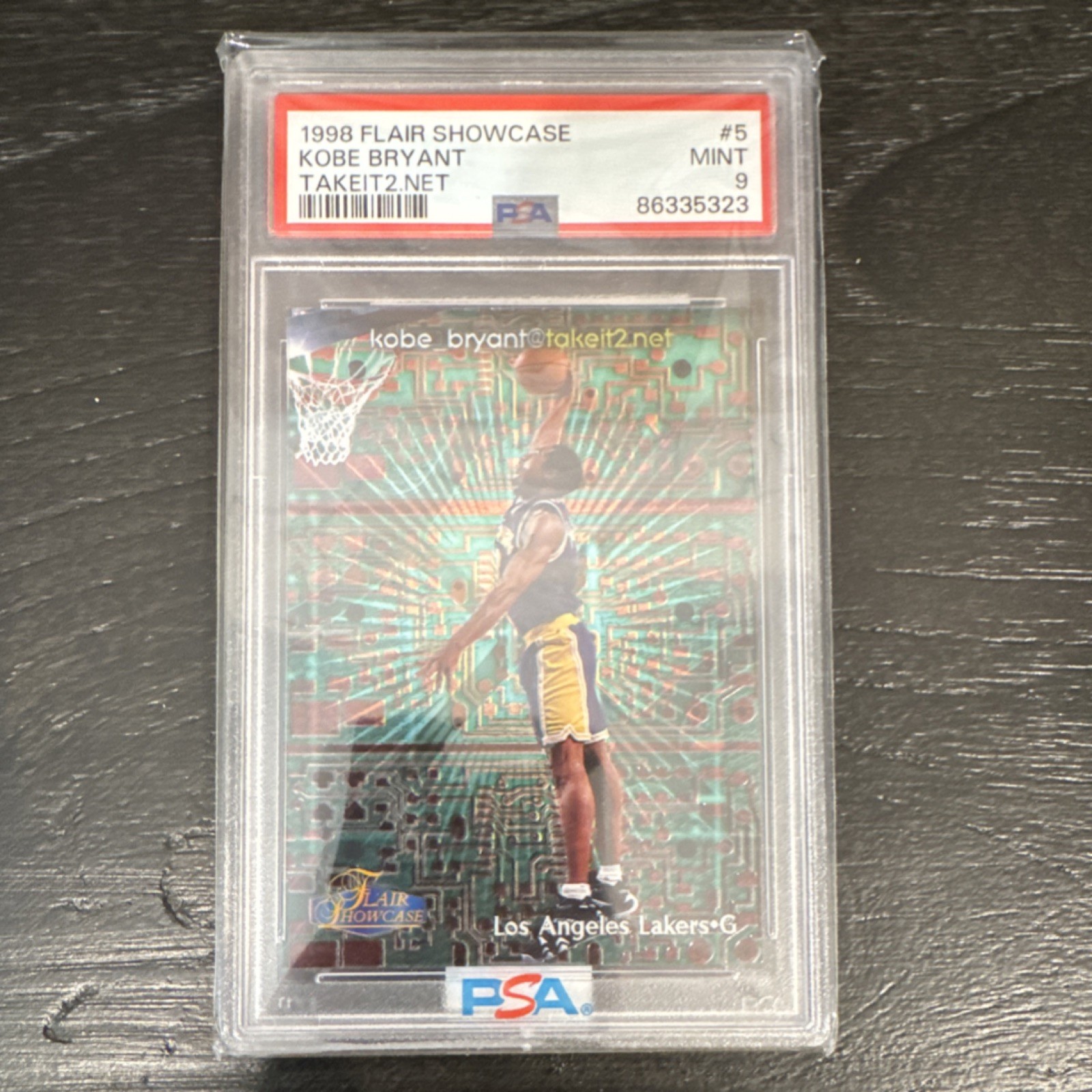 Fleer 1998-99 Flair Showcase Takeit2.Net Kobe Bryant #5 TN PSA 9 Lakers /1000