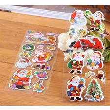 5 Sheets Christmas Stickers For Kids Xmas Craft Gift Card-Making Home Decoration