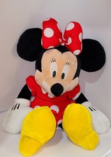 Disney Store Minnie Mouse Stuffed Plush 28" Long-Red Dress-White Polka Dot  Bow