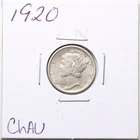 1920 10C Mercury Winged Liberty Silver Dime in Choice AU Condition #6695