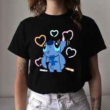 Disney Cute Stitch LOVE T-Shirt Men Women Unisex 8