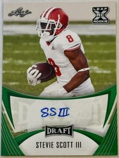 Stevie Scott III 2021 Leaf Draft Green XRC Auto Rookie Card Indiana Hoosiers