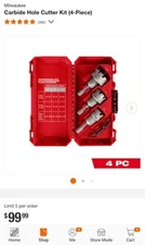 ⭐️NEW⭐️ Milwaukee CARBIDE Hole Cutter Kit (4-Piece) 49-22-8610