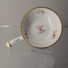 Meissen Streublume Stiel- Butterpfännchen Goldrand Streublümchen 1. Wahl RAR