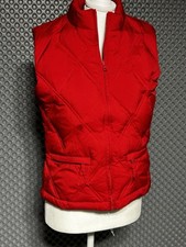Vintage Gap Puffer Vest Size XS Red Zip Up Down Fleece Lined