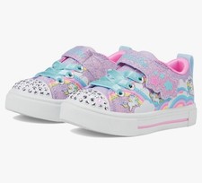Skechers Kids' Twinkle Sparks-Jumpin' Clouds Sneaker New In Box Girl Size 3