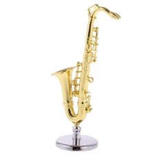 1:6 Scale Dollhouse Miniature Saxophone Musical Instrument Accessories Alloy