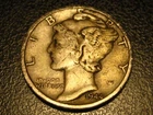1944-D 90% Silver Mercury Head Dime