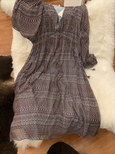 NWT JOIE ALQUINA MIDI SILK DRESS Arabian Spice Multi Size XS MSRP$448 - Afbeelding 16 van 16