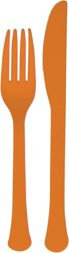 Eco-Friendly Re-usable Plastic Party Mixed Cutlery x24 - Picture 15 of 36