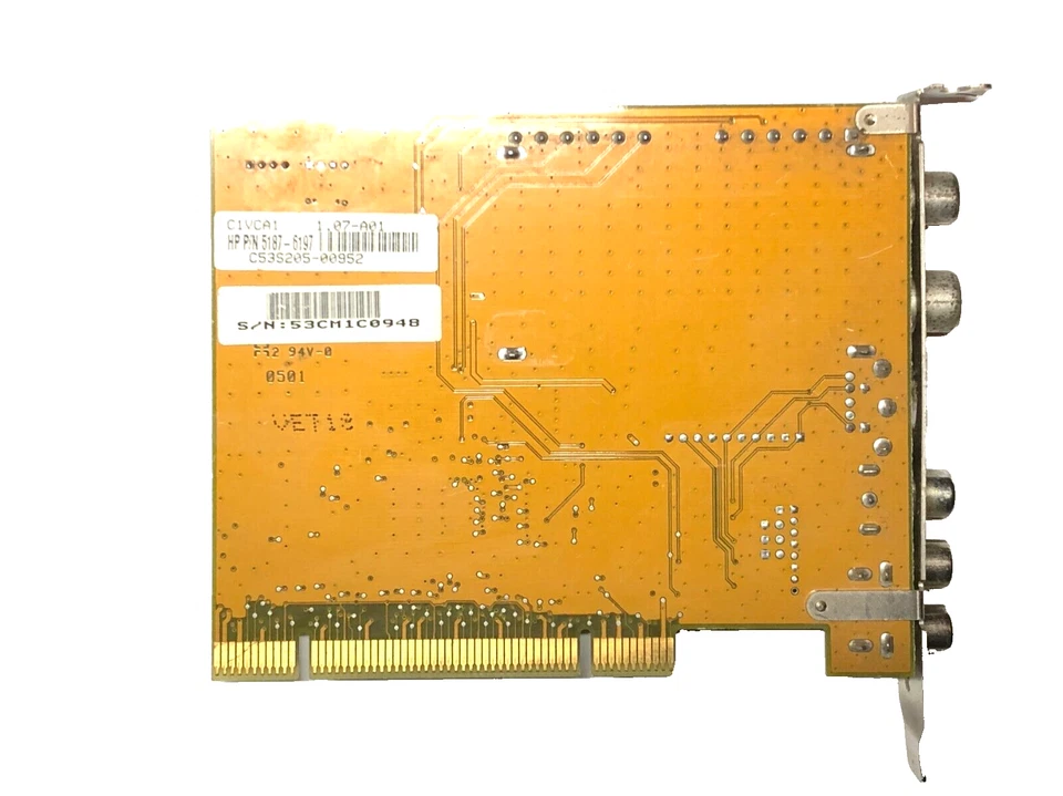 ASUS TV7133/4 TV PCI Card TV-Tuner  REV: 1.07 PN: C1VCA1 for Vintage PC - Image 2 of 4