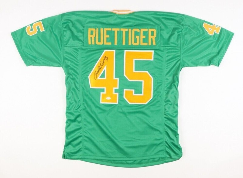 Rudy Ruettiger Signed Notre Dame Fighting Irish Jersey (JSA) An Irish Legend