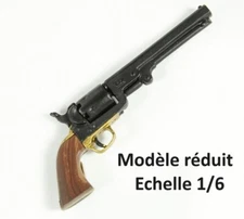 1/6 Battle Gear Toys 562 01 Navy 1851 Colt Revolver Noir Poignée Marron