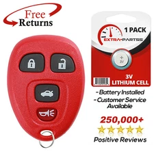 Remote Keyless Entry Car Key Fob Replacement For Chevrolet Red 4b (15252034)