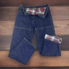 Guide Gear Men's 34x32 Regular Fit Straight Leg Flannel Lined Denim Blue Jeans