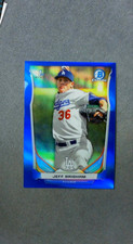 2014 Bowman Chrome Draft Blue Refractor #66 Jeff Brigham Dodgers #'d 163/399