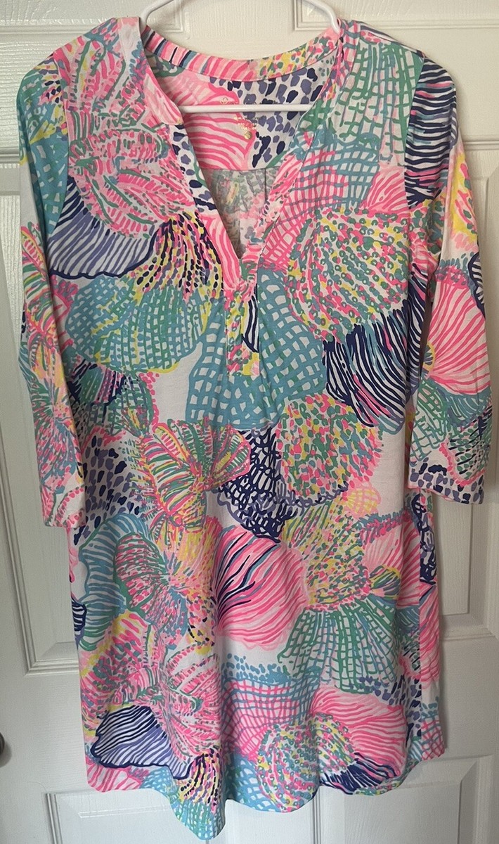 Lilly Pulitzer Ali Dress Roar Of The Seas Small Seashell Spring Easter  Colorful