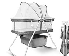 BESREY 3-in-1 Portable Baby Bassinet Baby Cot BR-S514-2 Grey - NEW/DAMAGED BOX