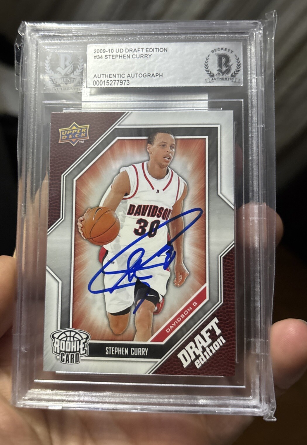 Stephen Curry ROOKIE RC 2009-10 Upper Deck Draft Edition Auto BGS Signed