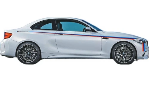 Tricolor Vinyl Car Sticker For BMW M2 M PERFORMANCE 2Sides Door Stripe Decal - Bild 3 von 5