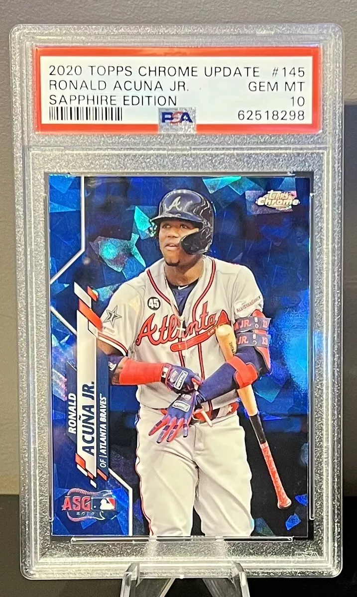 2020 Topps Chrome Update Sapphire Ronald Acuna Jr #145 PSA 10