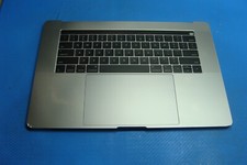 MacBook Pro 15" A1707 2017 MPTR2LL Top Case Palmrest w/Battery Gray 661-07954
