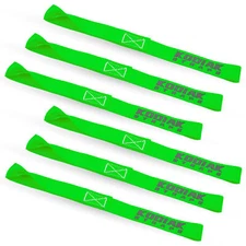 6 Pack 1" x 12" Soft Loop Tie Down Straps 4500lbs -Green -for Motorcycle/ATV...