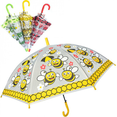 Regenschirm Kinderregenschirm Stockschirm Sturmfest Biene Frosch Marienkäfer