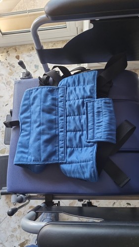 Carrozzella "da comodo" per anziani, Marca VERMEIREN, reclinabile, di colore blu - Foto 3 di 3
