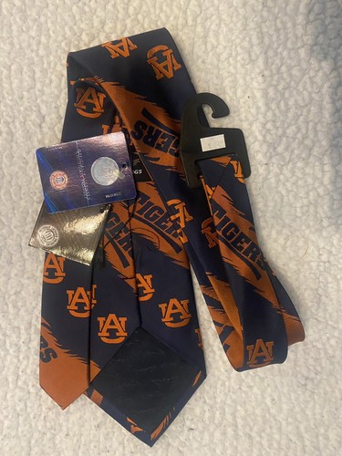 Auburn Tigers Tie, Navy & Orange, Eagles Wings, Silk, Classic Length MSRP 24.99 - Picture 3 of 8