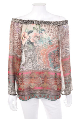 Best Connections Off-the-shoulder blouse Chiffon Print D 38 multicolor