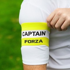 Football Captains Armband WHITE/Yellow SENIOR Arm Band [Net World Sports]