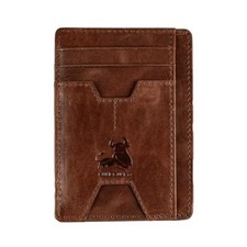 Mens RFID Blocking Leather Slim Card Case Wallet Secure Front Pocket Card Holder