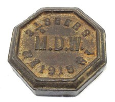 Unique Indian Solid Iron 2 ½ Seer weighting measuring collectible G15-79
