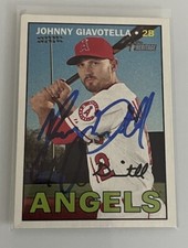 2016 Topps Heritage Johnny Giavotella #660 Auto Autograph Signed Angels