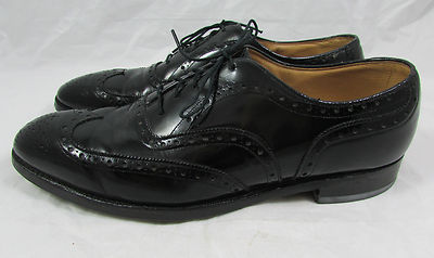 Johnston Murphy Aristocraft Wing Tip Men's 10.5 Shoes Black