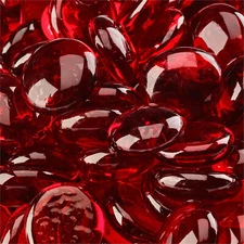 Ruby - Fire Glass Beads for Indoor and Outdoor Fire Pits or Fireplaces