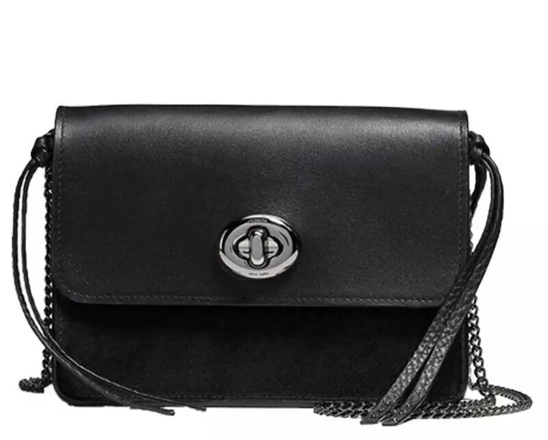 Coach Star Rivets Stars BOWERY Small Black Leather Crossbody 59467